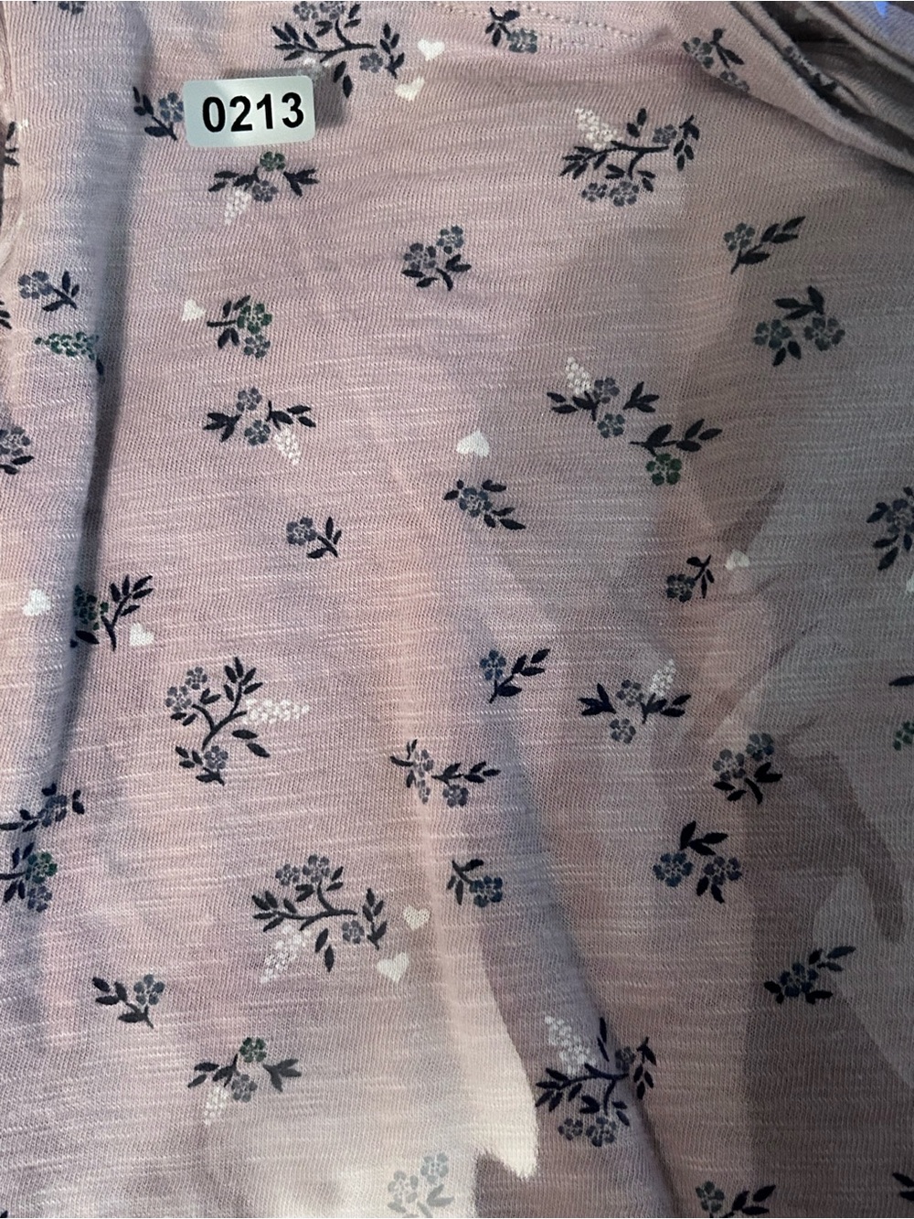 Old Navy Mauve Floral Short Sleeve Boxy Tee - Picture 6 of 6